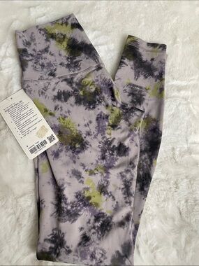 lululemon athletica Tie-Dye Leggings in Lavender, Olive & Black 28
